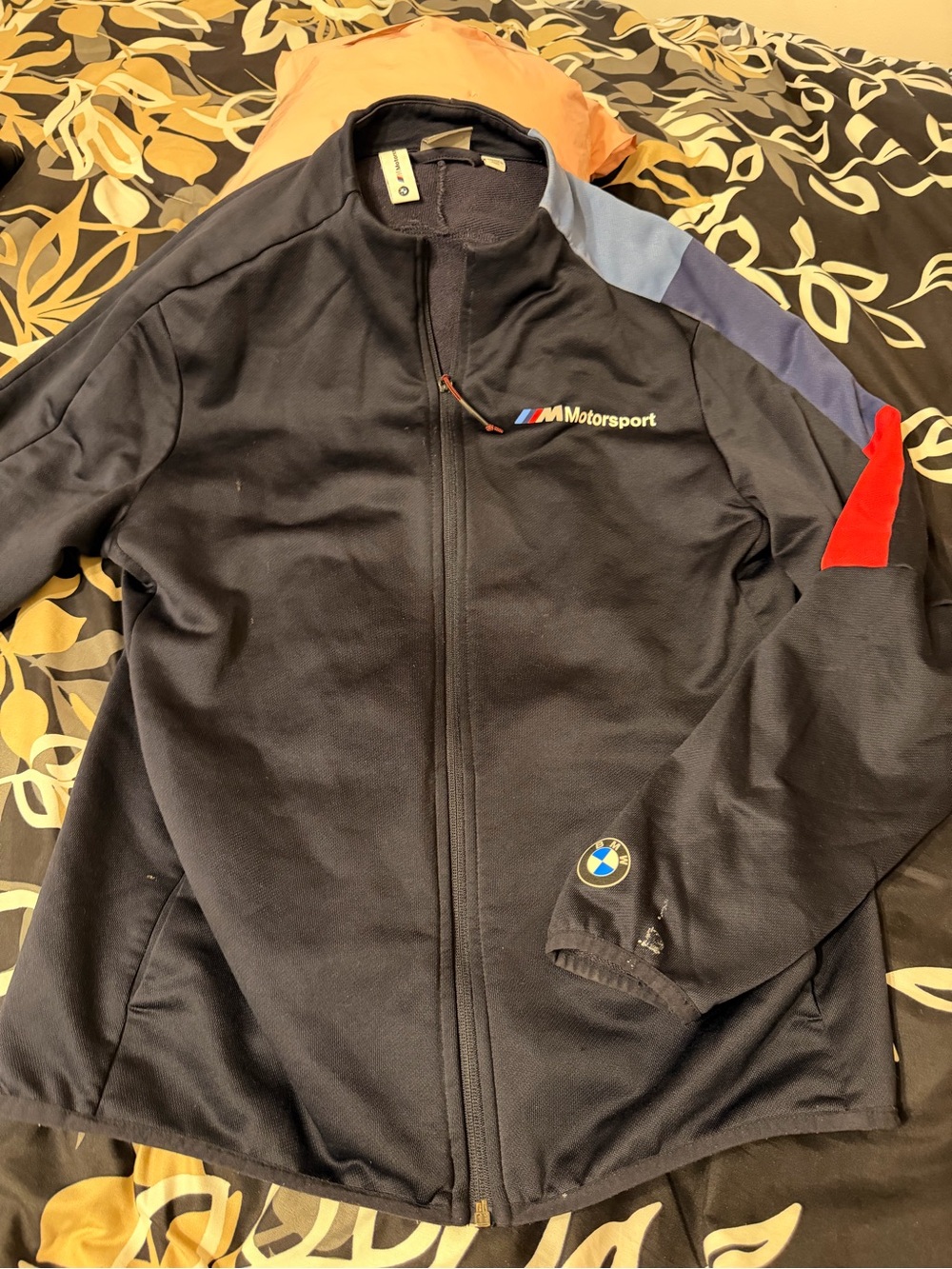 BMW M Motorsport Men's Black Performance Zip Jacket size L